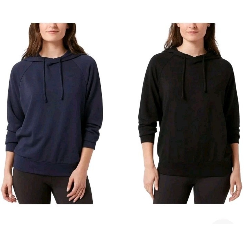 Eddie Bauer Women Hoodie with Drawstring Soft Fabric Relaxed Fit Blue Womens XXL